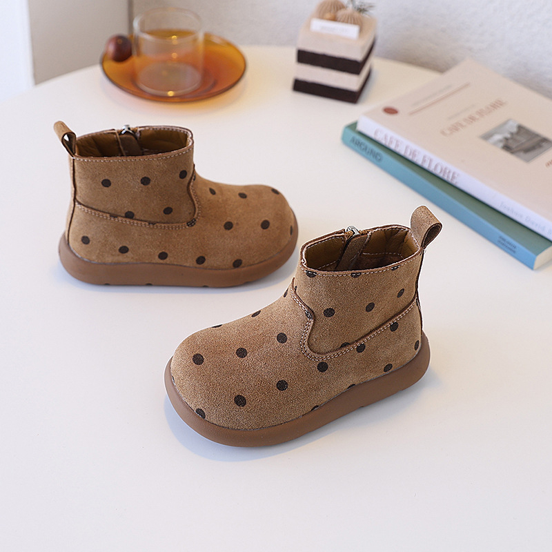 Dječje čizme od sintetičke kože, zima 2025, britanski stil, kratke čizme za djevojčice