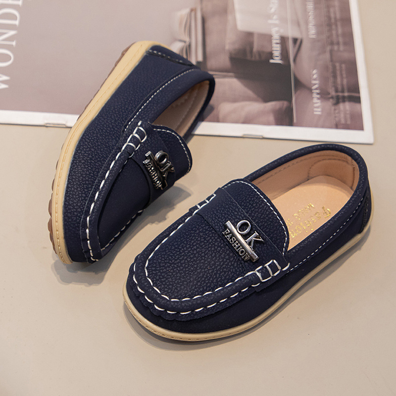 Dječje kožne loaferice - casual cipele s niskim vrhom, korejski stil, jesen 2025