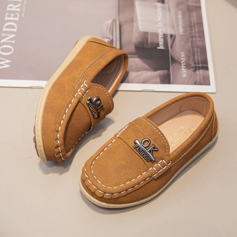 Dječje kožne loaferice - casual cipele s niskim vrhom, korejski stil, jesen 2025