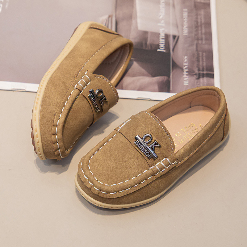 Dječje kožne loaferice - casual cipele s niskim vrhom, korejski stil, jesen 2025