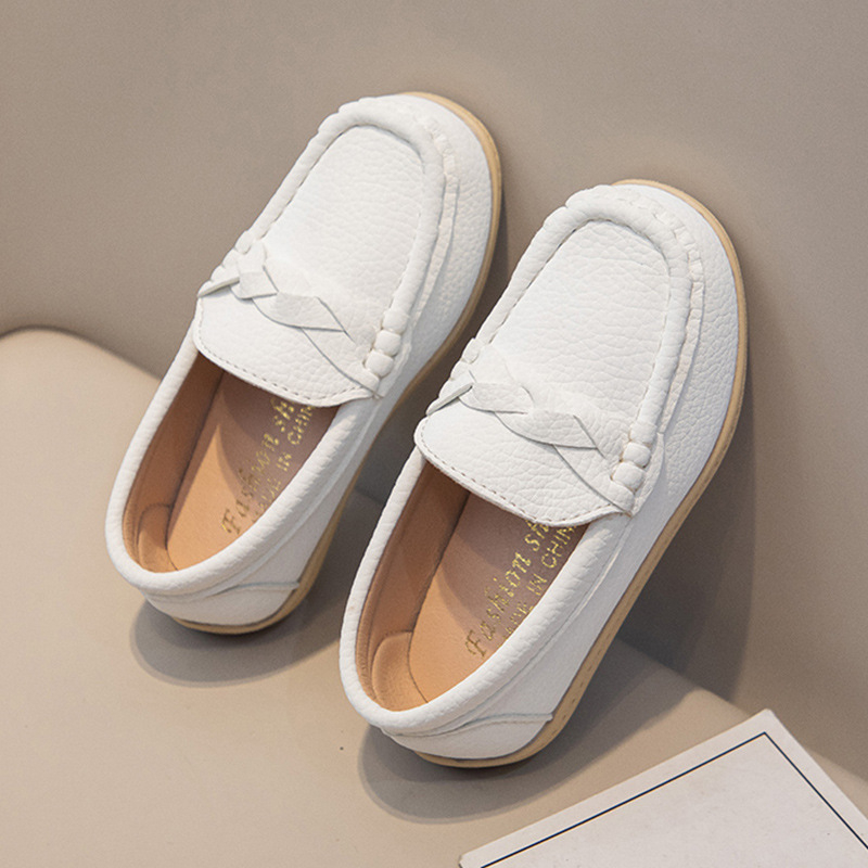 Dječje kožne loaferice - casual cipele s niskim vrhom, korejski stil, jesen 2025