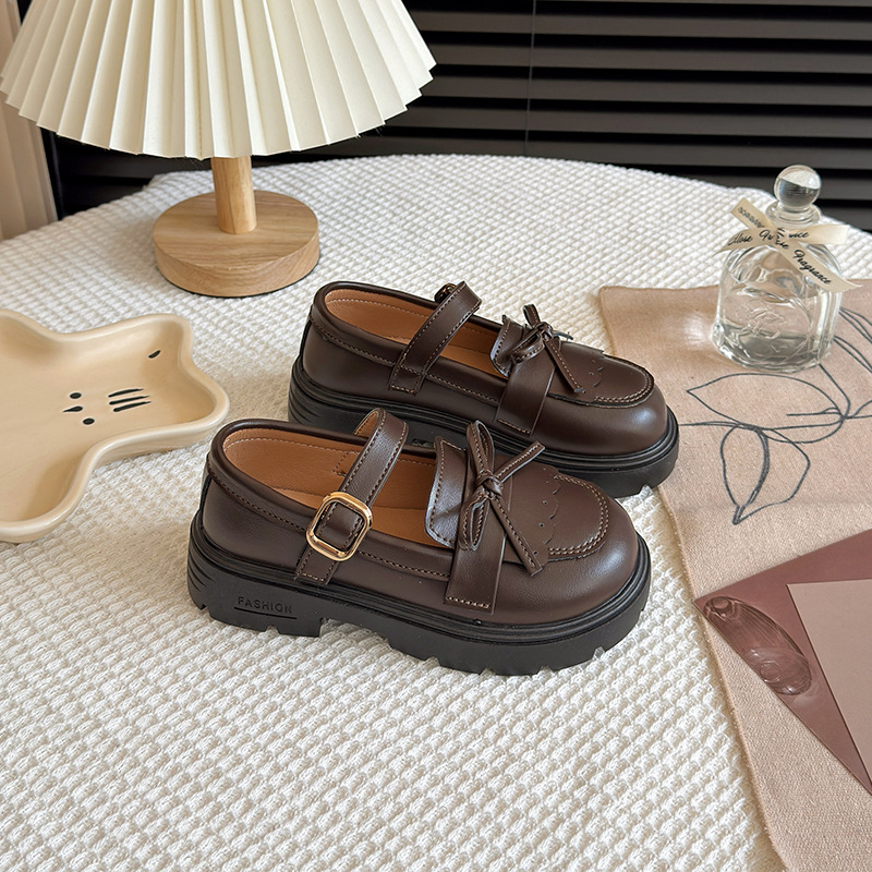 PU Mary Jane gyerekcipő lányoknak, Velcro-zárás, PU felsőrész, gumitalp, vintage stílus, 4–16 éveseknek