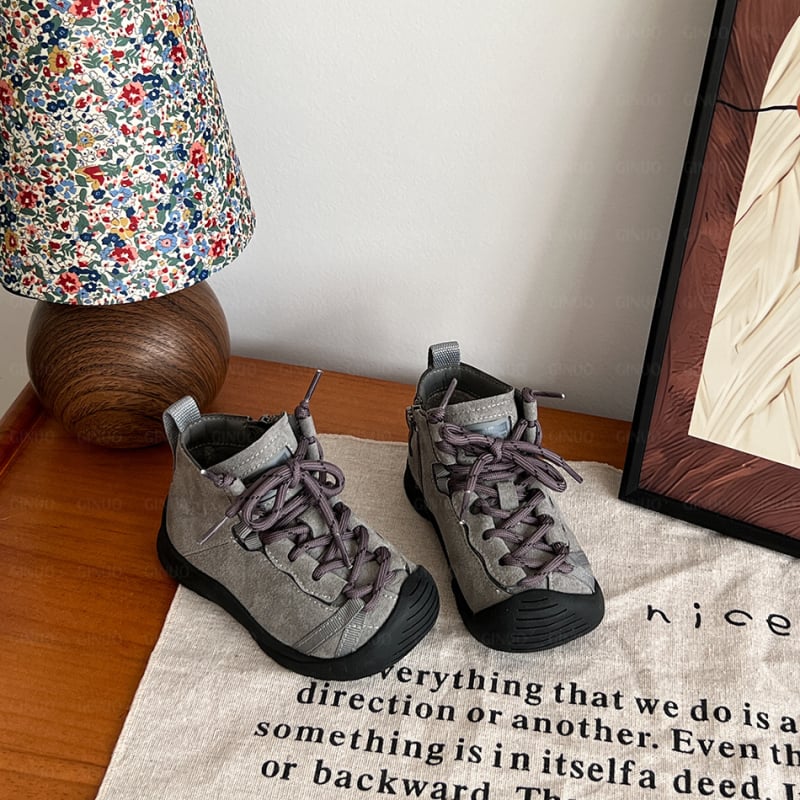 Zimske dječje čizme Martin stil s fleksom, bočni zip, gornji materijal mikrovlaknasta koža, veličine 22-25, unisex, mekana potplat