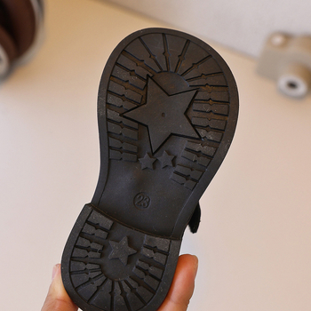 Παιδικά παπούτσια από PU δέρμα, σε στυλ πριγκίπισσας, με Velcro, άνοιξη 2025, αναπνεύσιμα και ανθεκτικά, σόλα από καουτσούκ