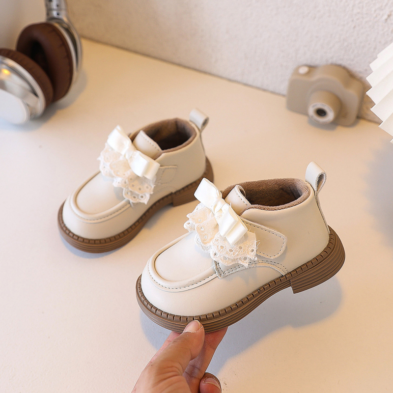 Παιδικά παπούτσια από PU δέρμα, σε στυλ πριγκίπισσας, με Velcro, άνοιξη 2025, αναπνεύσιμα και ανθεκτικά, σόλα από καουτσούκ