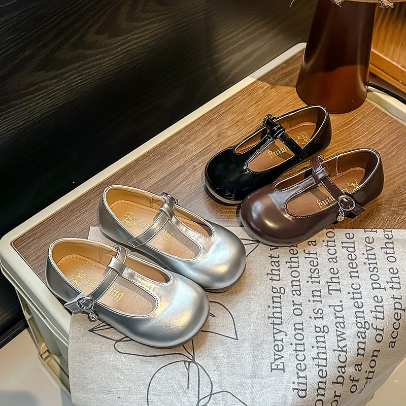 Παιδικά παπούτσια πριγκίπισσα για κορίτσια, PU επάνω μέρος, καουτσούκ σόλα, Velcro κλείσιμο, χαμηλός ύψος, για άνοιξη-φθινοπωρο