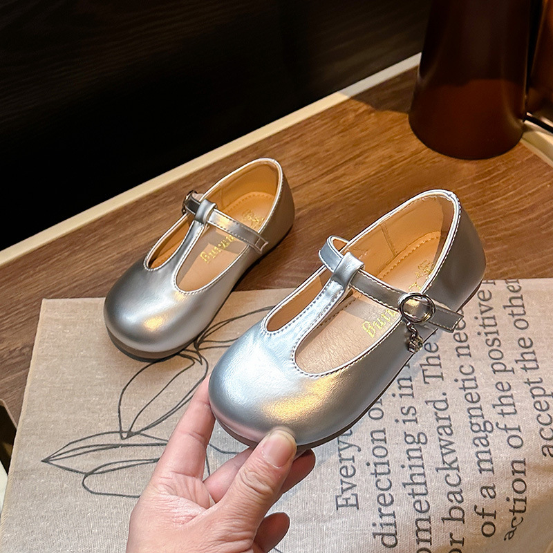 Παιδικά παπούτσια πριγκίπισσα για κορίτσια, PU επάνω μέρος, καουτσούκ σόλα, Velcro κλείσιμο, χαμηλός ύψος, για άνοιξη-φθινοπωρο