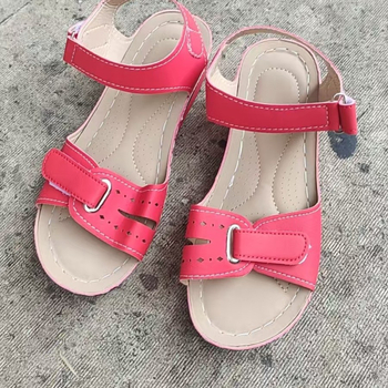 Римски дамски сандали с велкро (Горна част: супер фибър; Подметка: композит; Вътрешност: PU; Форма на пръста: кръгла)