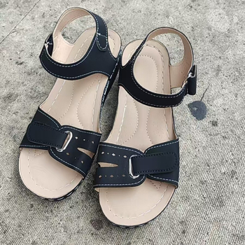 Римски дамски сандали с велкро (Горна част: супер фибър; Подметка: композит; Вътрешност: PU; Форма на пръста: кръгла)