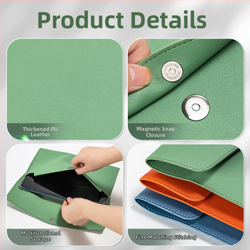 Dokumentu soma no mākslīgās ādas, zīmols Pen and ink ark, preces kods A28, aizvērums ar snap, forma: slīpa (Brand: Pen and ink ark; Model: A28; Material: imitation leather; Style: snap type; Shape: slope)