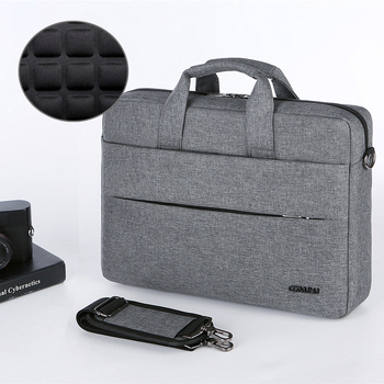 Langli Τσάντα φορητού υπολογιστή με έναν ώμο – Αδιάβροχο ύφασμα Oxford, μονόχρωμο σχέδιο, επένδυση πολυεστέρα, unisex