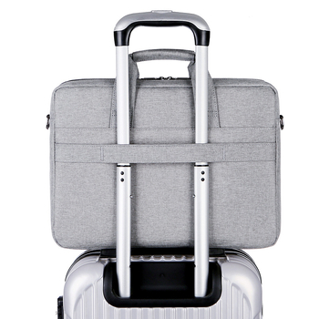 Langli Τσάντα φορητού υπολογιστή με έναν ώμο – Αδιάβροχο ύφασμα Oxford, μονόχρωμο σχέδιο, επένδυση πολυεστέρα, unisex