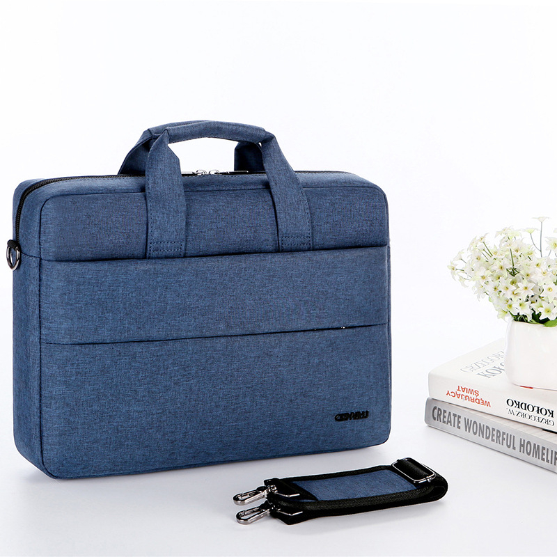 Langli Τσάντα φορητού υπολογιστή με έναν ώμο – Αδιάβροχο ύφασμα Oxford, μονόχρωμο σχέδιο, επένδυση πολυεστέρα, unisex