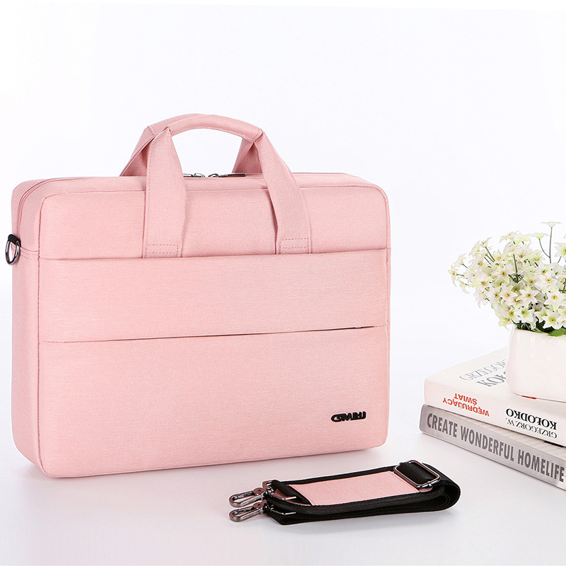 Langli Τσάντα φορητού υπολογιστή με έναν ώμο – Αδιάβροχο ύφασμα Oxford, μονόχρωμο σχέδιο, επένδυση πολυεστέρα, unisex