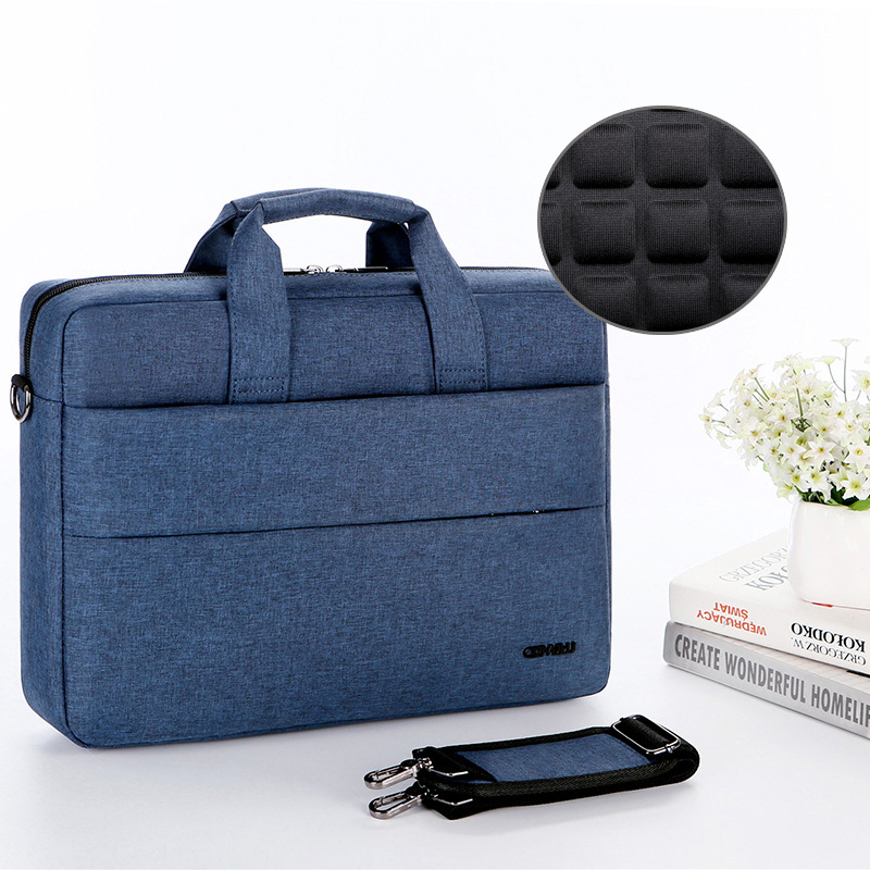 Langli Τσάντα φορητού υπολογιστή με έναν ώμο – Αδιάβροχο ύφασμα Oxford, μονόχρωμο σχέδιο, επένδυση πολυεστέρα, unisex