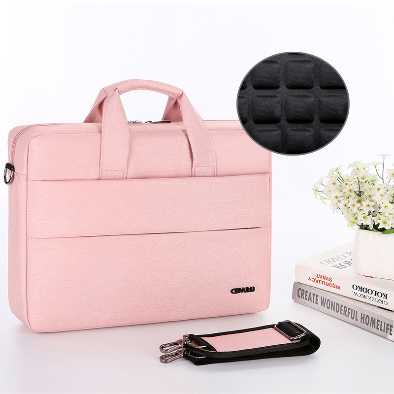 Langli Τσάντα φορητού υπολογιστή με έναν ώμο – Αδιάβροχο ύφασμα Oxford, μονόχρωμο σχέδιο, επένδυση πολυεστέρα, unisex