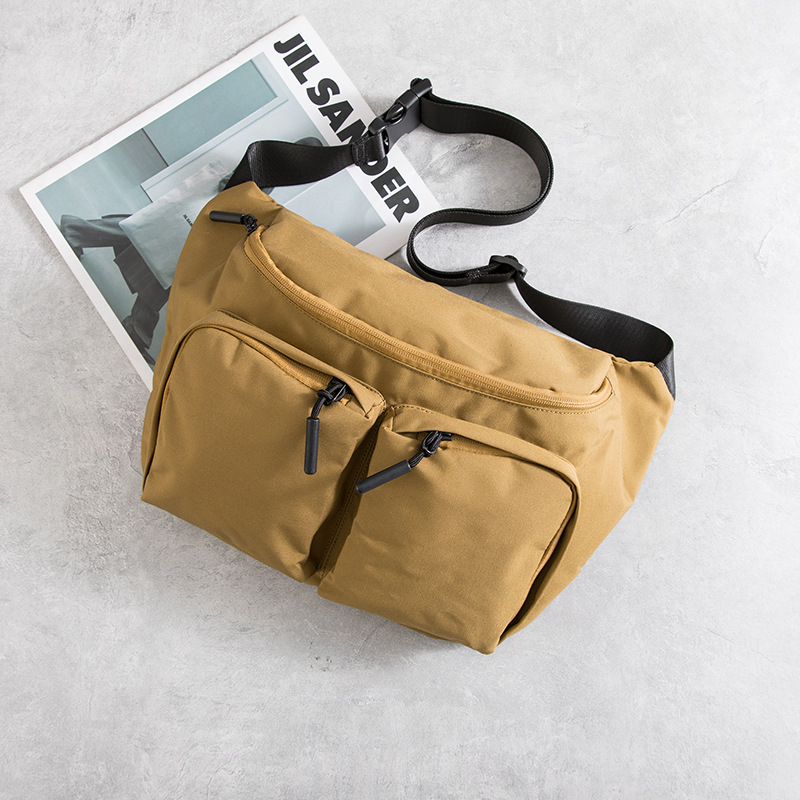 Muška platnena crossbody torba – ulični stil, jednobojni uzorak, proljeće 2025, svakodnevna upotreba