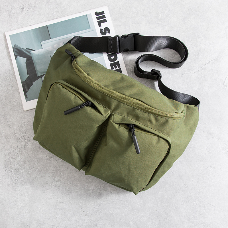 Muška platnena crossbody torba – ulični stil, jednobojni uzorak, proljeće 2025, svakodnevna upotreba