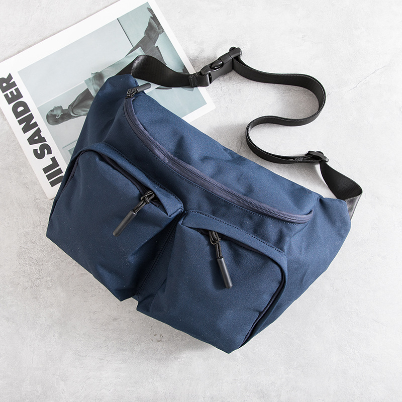 Muška platnena crossbody torba – ulični stil, jednobojni uzorak, proljeće 2025, svakodnevna upotreba