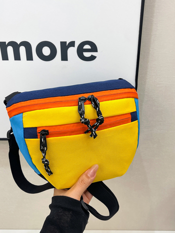 Muška torba za prsa preko ramena - Unisex, Najlon, Prozračna, Ultra lagana, Podstava od poliestera