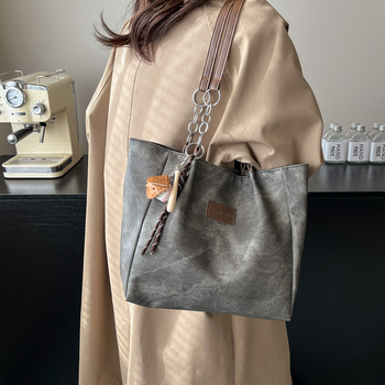 Guiling PU Tote torba, najlonska unutrašnjost, zatvarač, unutarnji džep za mobitel, unutarnja pregrada