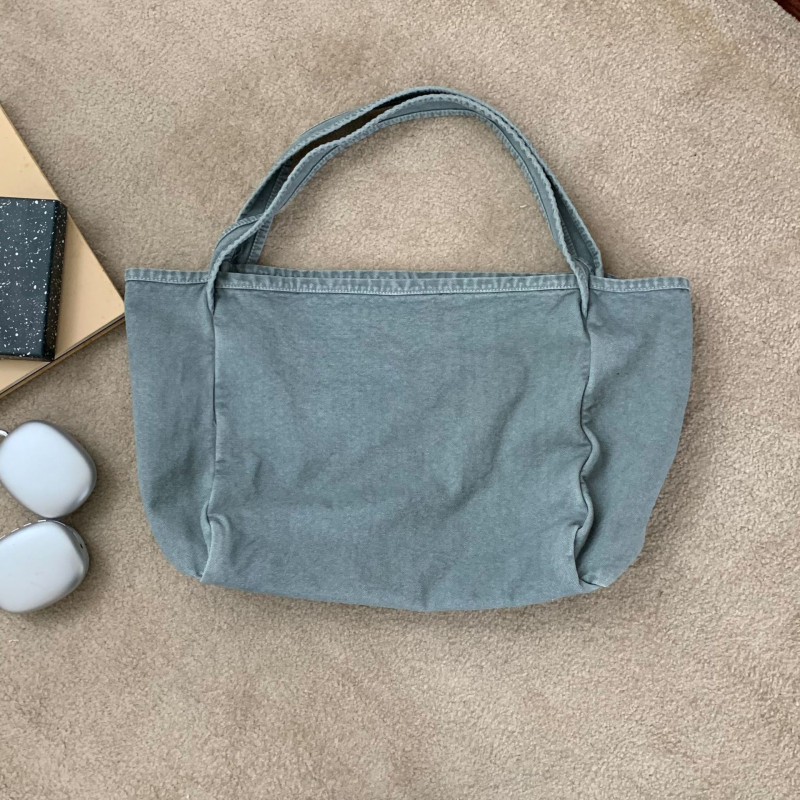 Platnena torba preko ramena u stilu Tote, sa skrivenim džepom na zip i džepom za telefon, horizontalni kvadratni oblik, otvoreni vrh