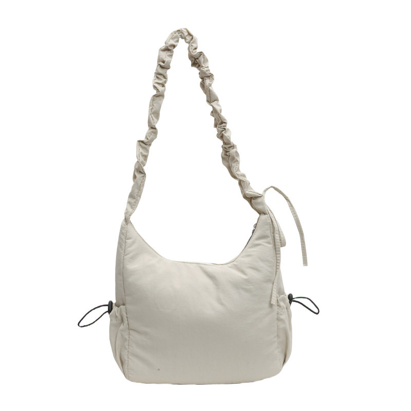 Ženska nylon bucket crossbody torba, velika kapaciteta, zatvarač, jedna naramenica
