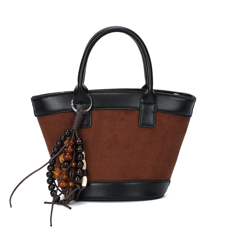 Crossbody bucket torba od PU kože, zatvarač, poliester podstava, unutarnji džep sa zatvaračem, džep za mobitel, jedan remen