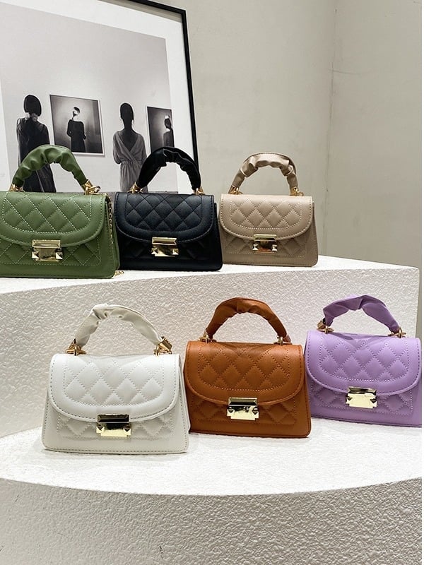 Wumei ženska torba — urban stil, PU materijal, mala kvadratna torba, zaključavanje, poliester podstava