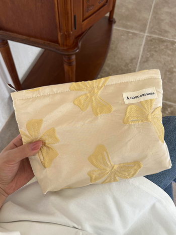 Kozmetička torbica s geometrijskim uzorkom, poliester vanjski dio, platnena podstava, za žene, svakodnevna upotreba (Proljeće 2023)