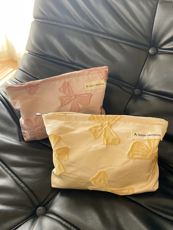 Kozmetička torbica s geometrijskim uzorkom, poliester vanjski dio, platnena podstava, za žene, svakodnevna upotreba (Proljeće 2023)