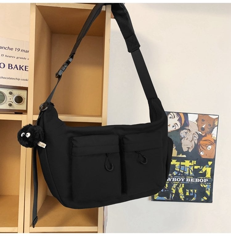 Unisex nailono pečių krepšys lauko sportui, didelė talpa