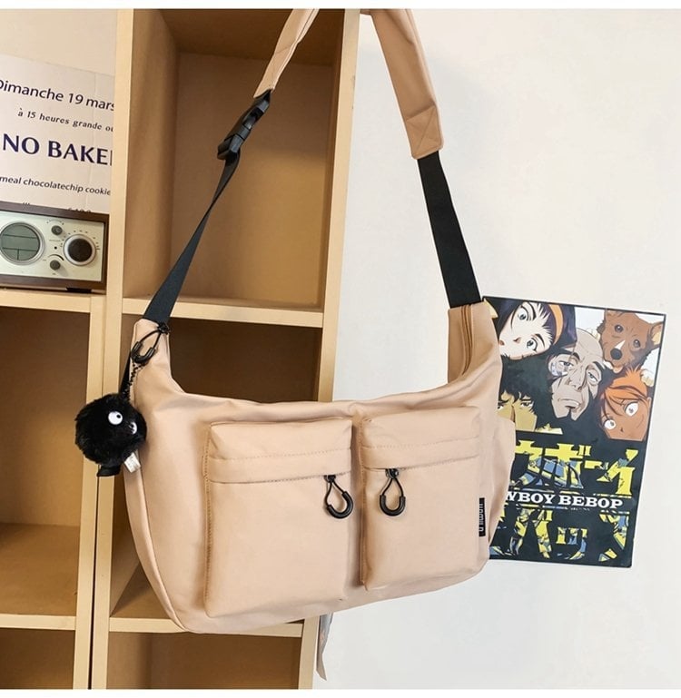 Unisex nailono pečių krepšys lauko sportui, didelė talpa