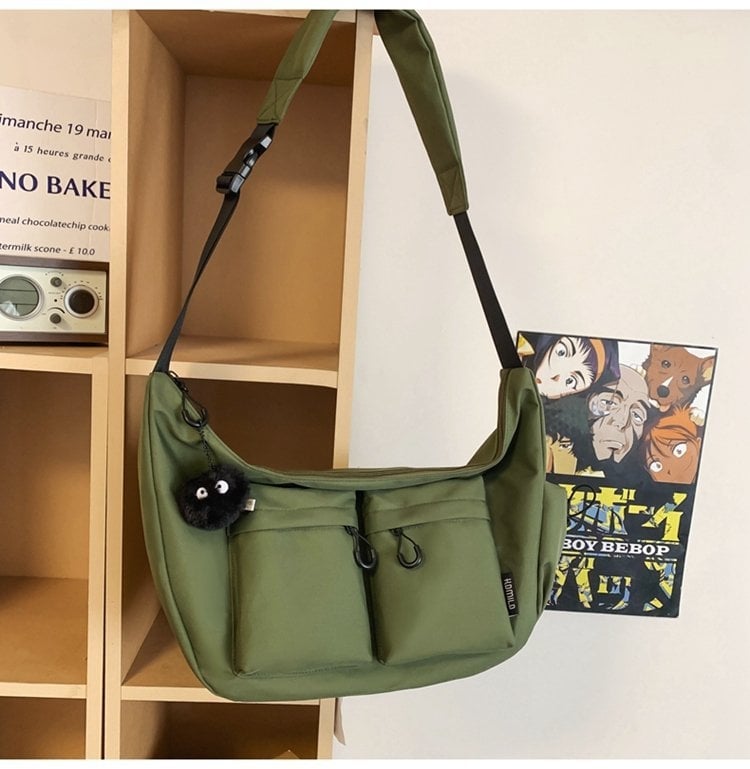 Unisex nailono pečių krepšys lauko sportui, didelė talpa