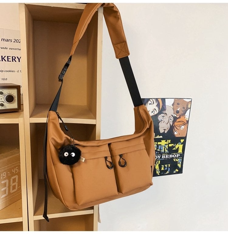 Unisex nailono pečių krepšys lauko sportui, didelė talpa