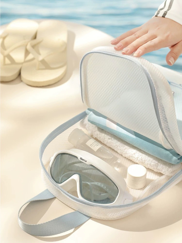 Τσάντα με διαχωρισμό στεγνό/βρεγμένο, αδιάβροχη, PU υλικό, unisex, επεκτάσιμη χωρητικότητα, για υπαίθρια αθλήματα