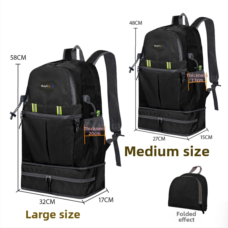 Ορειβατικό σακίδιο πλάτης, Μεγάλης χωρητικότητας, Αδιάβροχο Oxford ύφασμα, για άνδρες και γυναίκες, Άνοιξη 2025