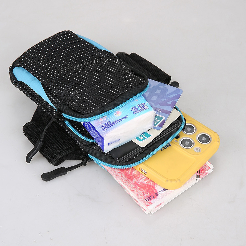 Telefonui ant rankos skirtas krepšys sportui lauke — vandeniui atsparus nailonas, unisex, ultralengvas