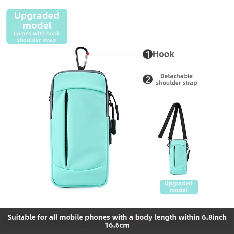 Telefonu rokassoma piemērota skriešanai — ūdensizturīga, ultra viegla, PU materiāls, universāla, piemērota āra sportam