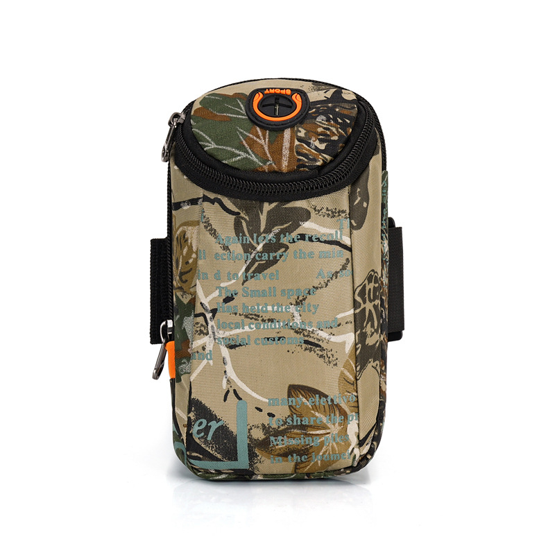 Telefono armbags bėgimui, vandeniui atsparus Oxford audinys, kamufliažinis raštas, poliesterio pamušalas