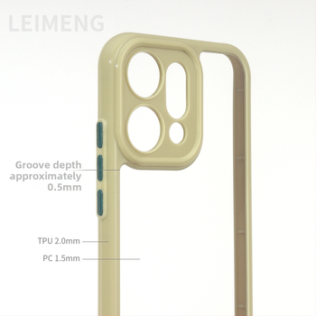 Mobila vāciņš Oppo Reno14Pro, dubultais dizains, TPU + PC, rokdarbs