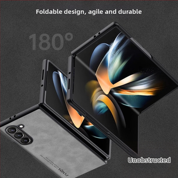 Samsung Galaxy Z Fold3 aizmuges vāciņš - TPU āda, injekcijas formēšana, biznesa stils, aizsardzība pret nolietojumu un krišanu