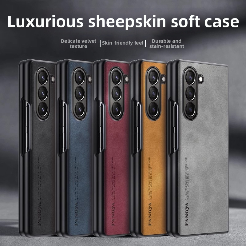 Samsung Galaxy Z Fold3 aizmuges vāciņš - TPU āda, injekcijas formēšana, biznesa stils, aizsardzība pret nolietojumu un krišanu