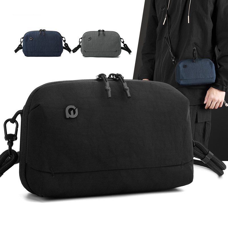 Vīriešu pleca soma ar vairākām nodalījumiem, lielas ietilpības, ūdensizturīgs neilons, ikdienas lietošanai