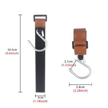 Kuka za kolica, S-oblik, univerzalna kompatibilnost, materijal: aluminijska legura + PU (Brend: New Wright)
