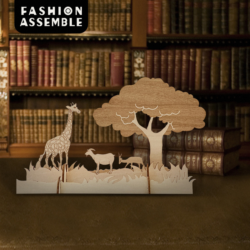 Ξύλινο DIY βάση τηλεφώνου - 3D παζλ μπλοκ, Basswood, 0–38 τεμάχια, κατάλληλο για 7–14 ετών, κατασκευές με μπλοκ