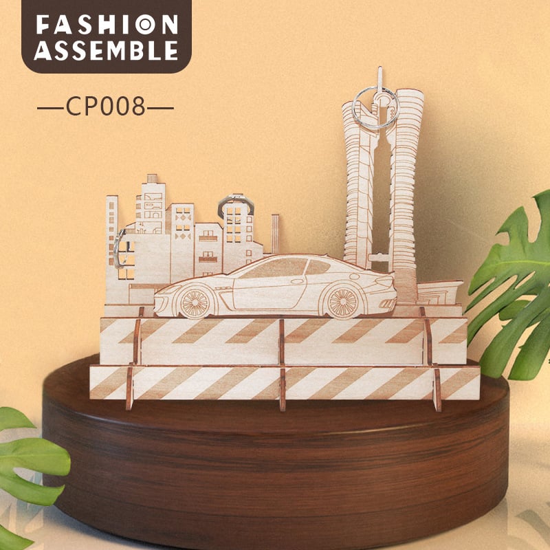 Ξύλινο DIY βάση τηλεφώνου - 3D παζλ μπλοκ, Basswood, 0–38 τεμάχια, κατάλληλο για 7–14 ετών, κατασκευές με μπλοκ