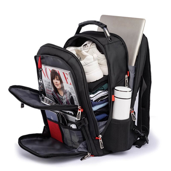 Rucsac de afaceri cu protecție anti-furt, capacitate 36–55L, material Oxford, bretele curbate