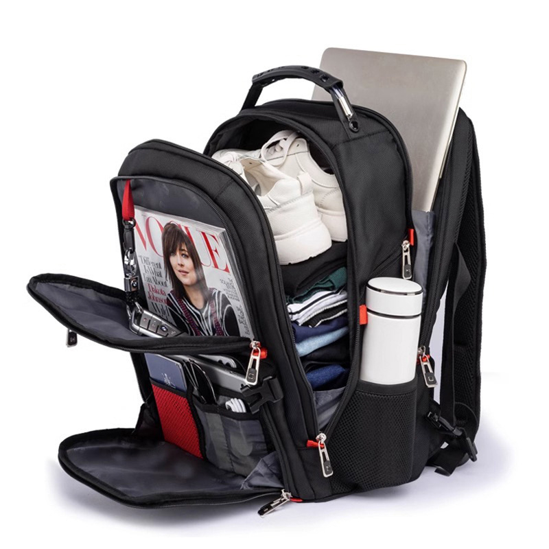 Rucsac de afaceri cu protecție anti-furt, capacitate 36–55L, material Oxford, bretele curbate