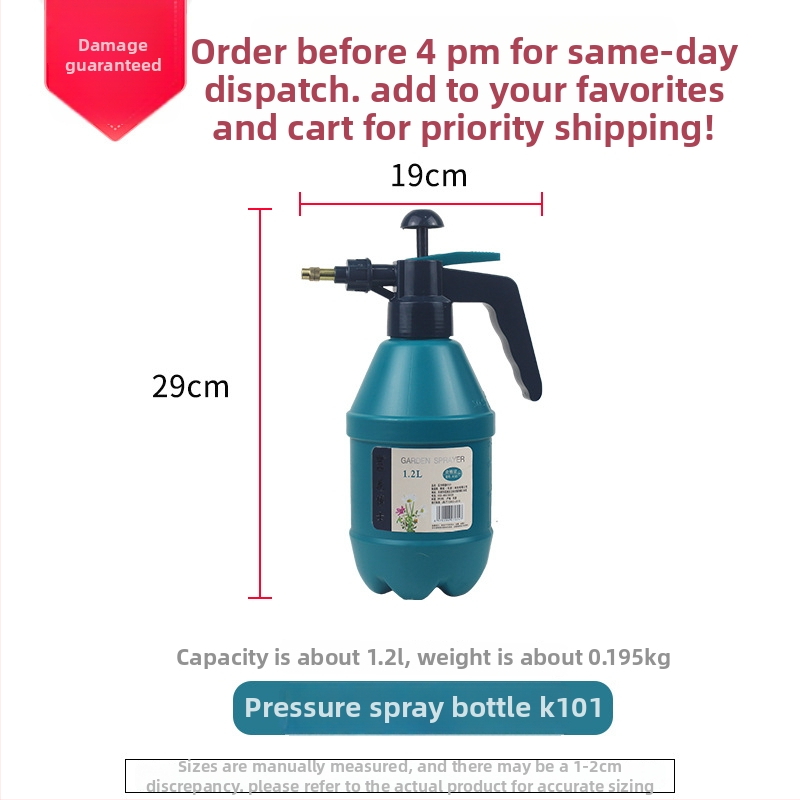 Dr. Flower plastična tlačna zalijevka za zalijevanje s magličastim raspršivanjem, otporna na eksplozije